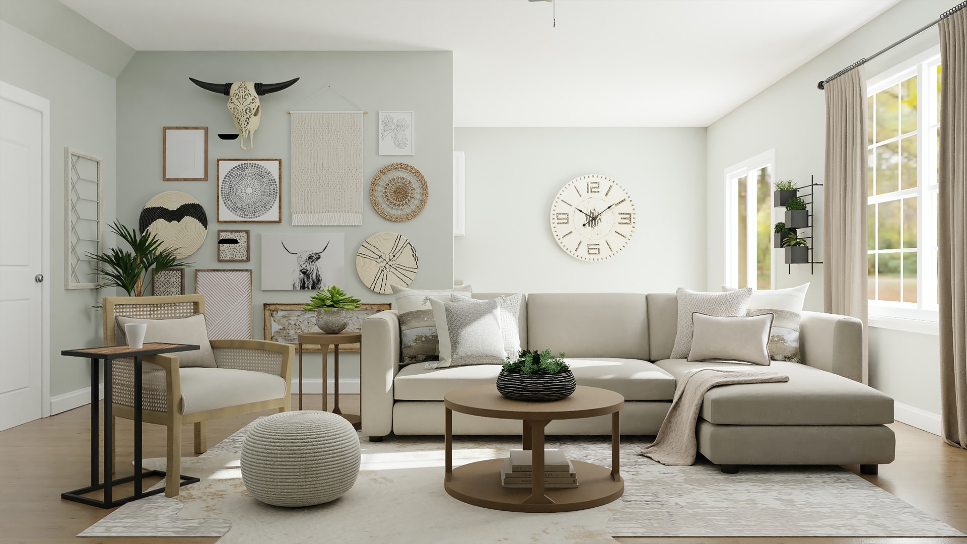apartment in white colors